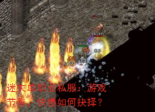 迷失单职业私服:游戏节奏,快慢如何抉择? 迷失单职业私服:游戏节奏,快慢如何抉择?