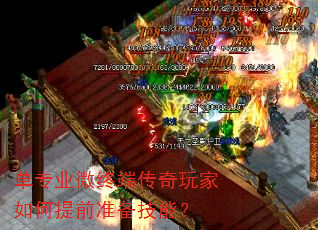 单专业微终端传奇玩家如何提前准备技能? 单专业微终端传奇玩家如何提前准备技能?