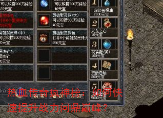 热血传奇疯神榜:如何快速提升战力问鼎巅峰? 热血传奇疯神榜:如何快速提升战力问鼎巅峰?
