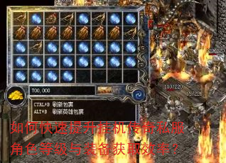 如何快速提升挂机传奇私服角色等级与装备获取效率? 如何快速提升挂机传奇私服角色等级与装备获取效率?