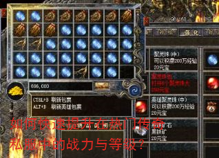 如何快速提升在热门传奇私服中的战力与等级? 如何快速提升在热门传奇私服中的战力与等级?